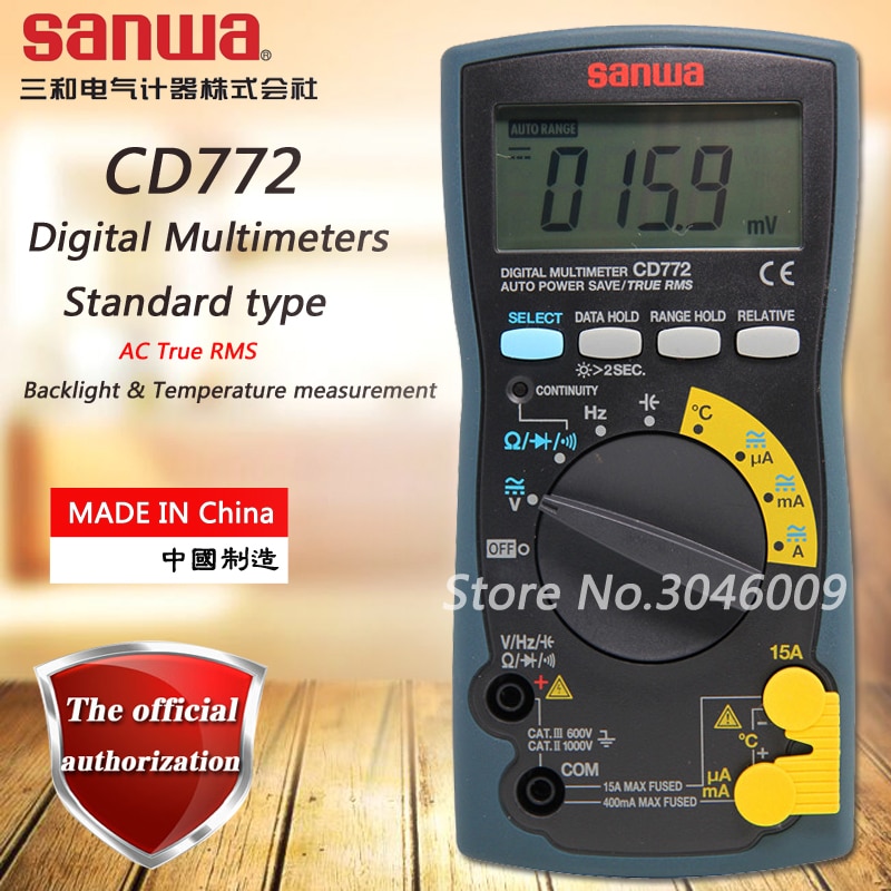 Sanwa CD772 ǥ True RMS  Ƽ , Ʈ /Ŀн/ļ/̿/µ ׽Ʈ 